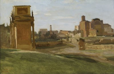The Arch of Constantine and the Forum by Jean Baptiste Camille Corot